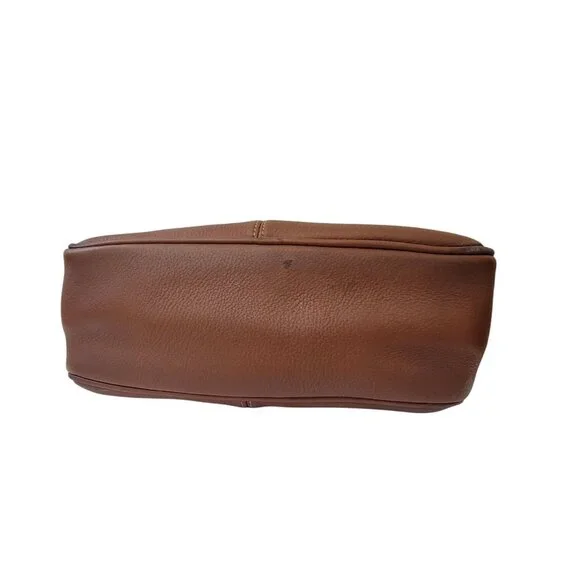 Dooney & Bourke Caramel Brown Pebble Leather Shoulder Crossbody Bag Purse - Picture 6 of 16